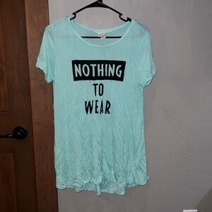 Daytrip “Nothing to Wear” Mint Graphic Tee